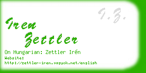 iren zettler business card